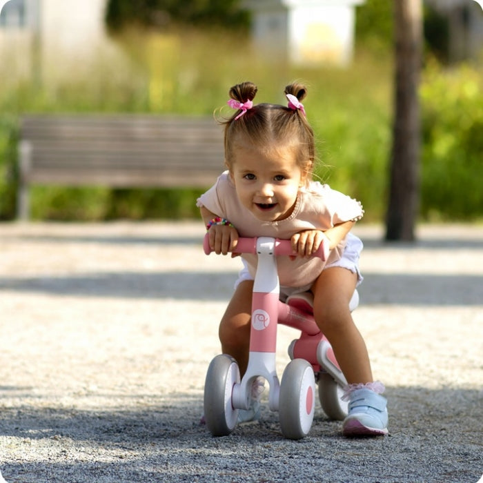 Bicicleta fara pedale pentru copii, 51 x 18.5 x 36 cm, roti EVA, Nukido NK-603 - Roz