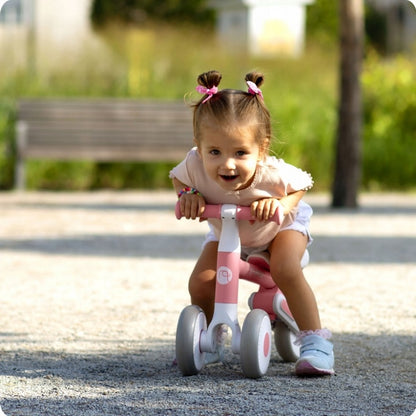 Bicicleta fara pedale pentru copii, 51 x 18.5 x 36 cm, roti EVA, Nukido NK-603 - Roz