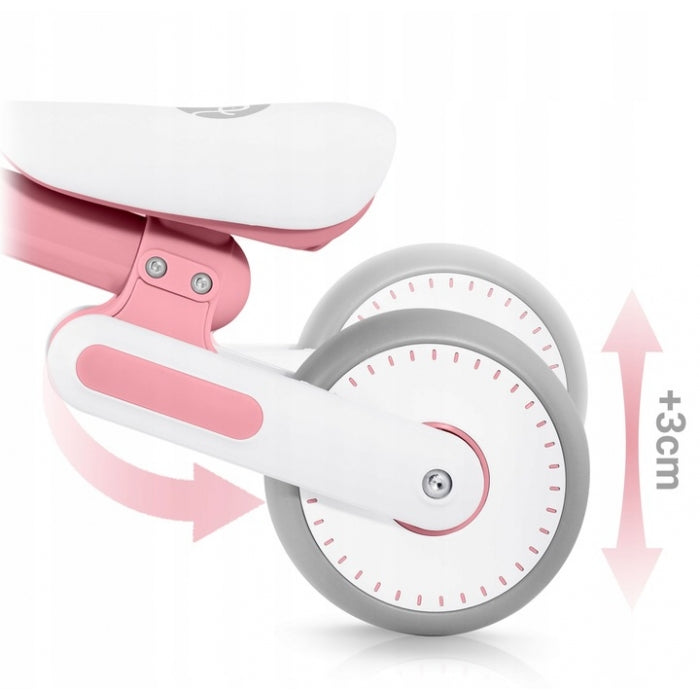 Bicicleta fara pedale pentru copii, 51 x 18.5 x 36 cm, roti EVA, Nukido NK-603 - Roz