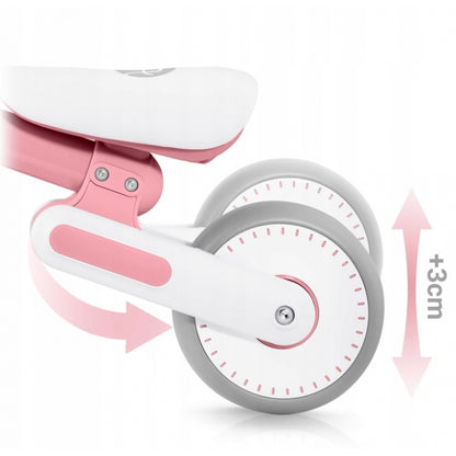 Bicicleta fara pedale pentru copii, 51 x 18.5 x 36 cm, roti EVA, Nukido NK-603 - Roz