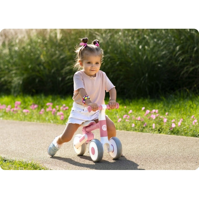 Bicicleta fara pedale pentru copii, 51 x 18.5 x 36 cm, roti EVA, Nukido NK-603 - Roz