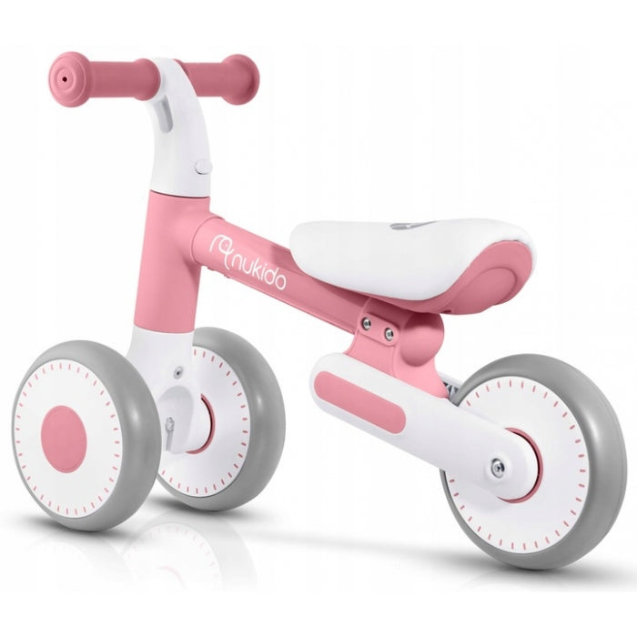 Bicicleta fara pedale pentru copii, 51 x 18.5 x 36 cm, roti EVA, Nukido NK-603 - Roz