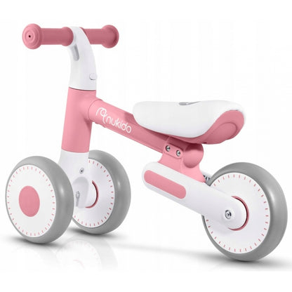 Bicicleta fara pedale pentru copii, 51 x 18.5 x 36 cm, roti EVA, Nukido NK-603 - Roz