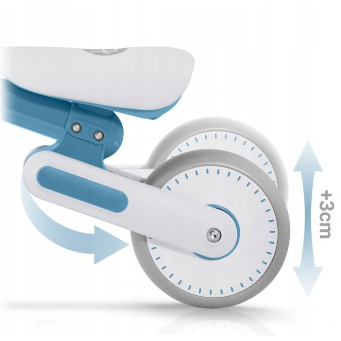 Bicicleta fara pedale pentru copii, 51 x 18.5 x 36 cm, roti EVA, Nukido NK-603 - Albastru