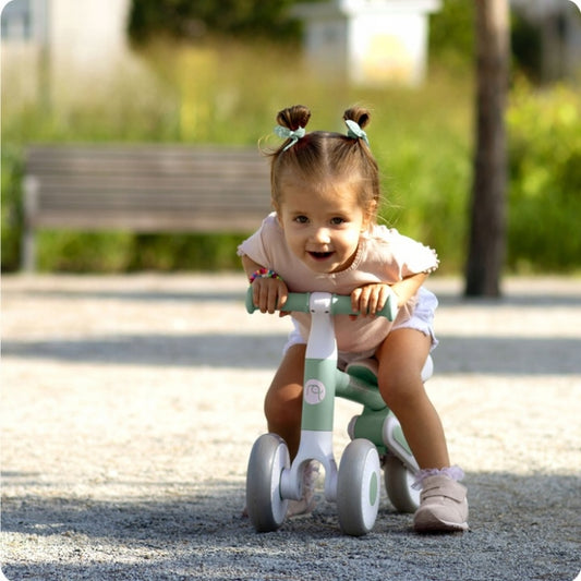 Bicicleta fara pedale pentru copii, 51 x 18.5 x 36 cm, roti EVA, Nukido NK-603 - Mint