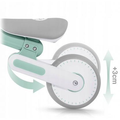 Bicicleta fara pedale pentru copii, 51 x 18.5 x 36 cm, roti EVA, Nukido NK-603 - Mint