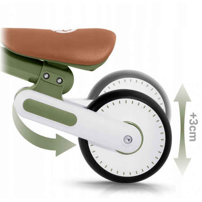 Bicicleta fara pedale pentru copii, 51 x 18.5 x 36 cm, roti EVA, Nukido NK-603 - Verde