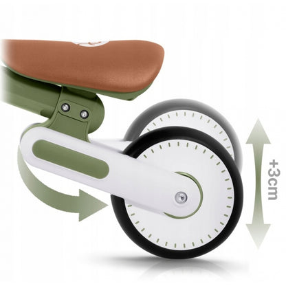 Bicicleta fara pedale pentru copii, 51 x 18.5 x 36 cm, roti EVA, Nukido NK-603 - Verde