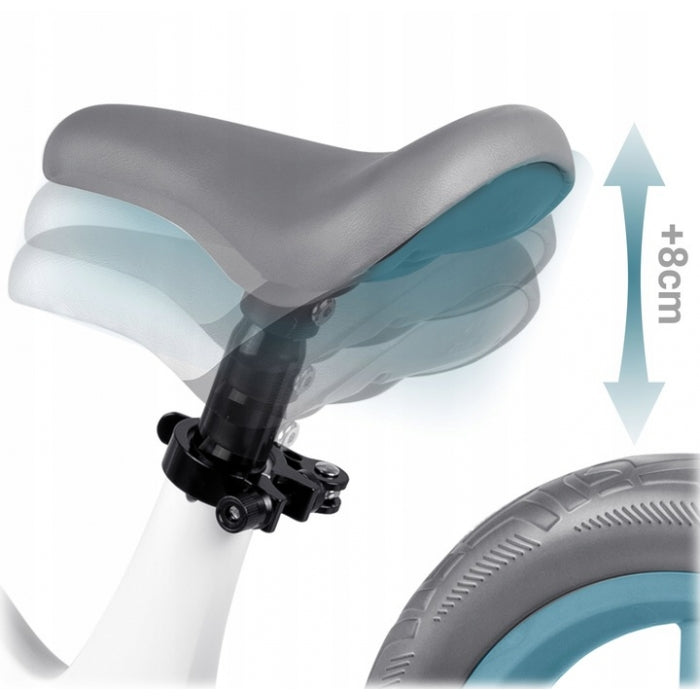 Bicicleta fara pedale pentru copii, 87 x 39 x 54 cm, roti EVA, Light Flee Nukido NK-604 - Albastru - Alb