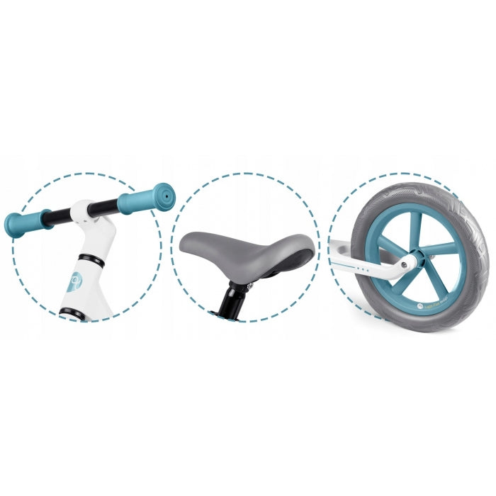 Bicicleta fara pedale pentru copii, 87 x 39 x 54 cm, roti EVA, Light Flee Nukido NK-604 - Albastru - Alb