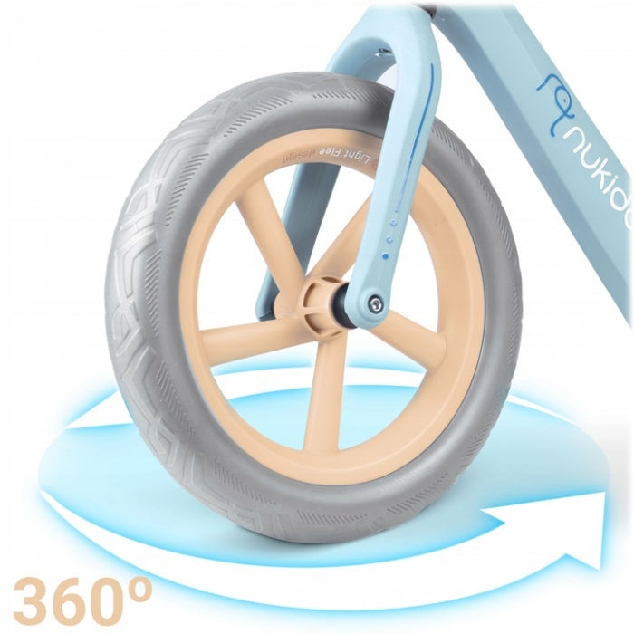 Bicicleta fara pedale pentru copii, 87 x 39 x 54 cm, roti EVA, Light Flee Nukido NK-604 - Albastru