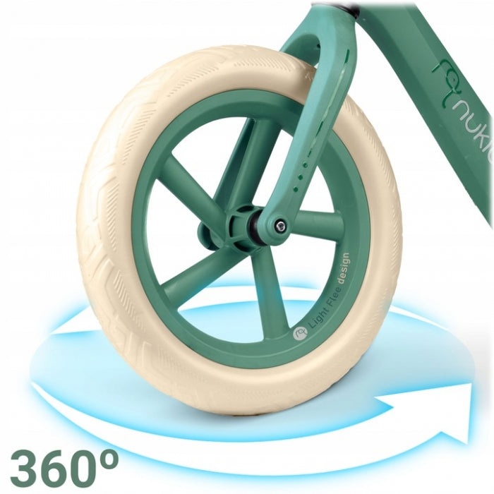 Bicicleta fara pedale pentru copii, 87 x 39 x 54 cm, roti EVA, Light Flee Nukido NK-604 - Verde