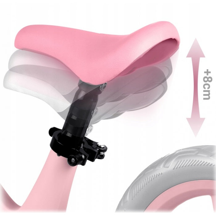 Bicicleta fara pedale pentru copii, 87 x 39 x 54 cm, roti EVA, Light Flee Nukido NK-604 - Roz