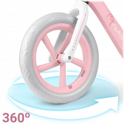 Bicicleta fara pedale pentru copii, 87 x 39 x 54 cm, roti EVA, Light Flee Nukido NK-604 - Roz