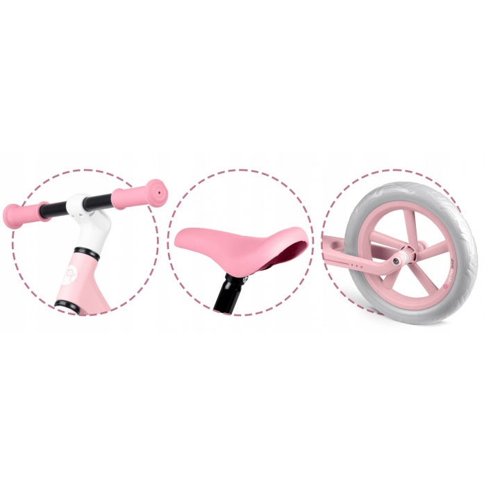 Bicicleta fara pedale pentru copii, 87 x 39 x 54 cm, roti EVA, Light Flee Nukido NK-604 - Roz