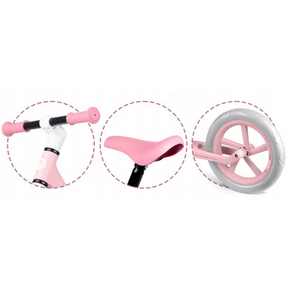 Bicicleta fara pedale pentru copii, 87 x 39 x 54 cm, roti EVA, Light Flee Nukido NK-604 - Roz