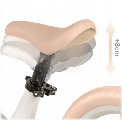 Bicicleta fara pedale pentru copii, 87 x 39 x 54 cm, roti EVA, Light Flee Nukido NK-604 - Bej