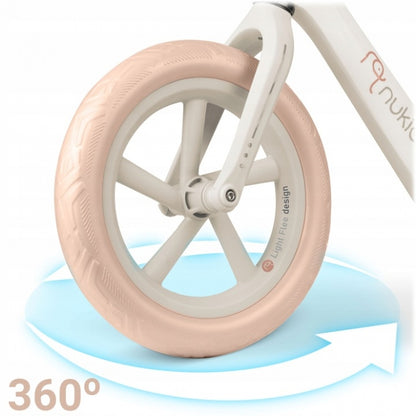 Bicicleta fara pedale pentru copii, 87 x 39 x 54 cm, roti EVA, Light Flee Nukido NK-604 - Bej