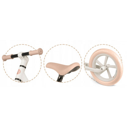 Bicicleta fara pedale pentru copii, 87 x 39 x 54 cm, roti EVA, Light Flee Nukido NK-604 - Bej