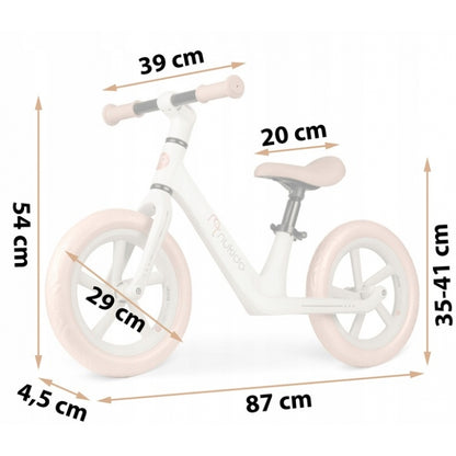 Bicicleta fara pedale pentru copii, 87 x 39 x 54 cm, roti EVA, Light Flee Nukido NK-604 - Bej