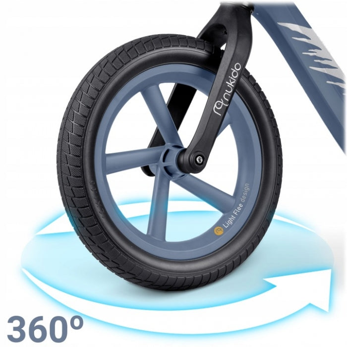 Bicicleta fara pedale pentru copii, 87 x 39 x 54 cm, roti EVA, Light Flee Nukido NK-604 - Bleumarin