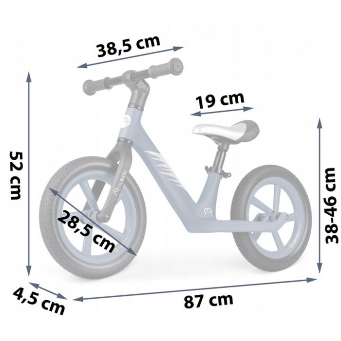 Bicicleta fara pedale pentru copii, 87 x 39 x 54 cm, roti EVA, Light Flee Nukido NK-604 - Bleumarin