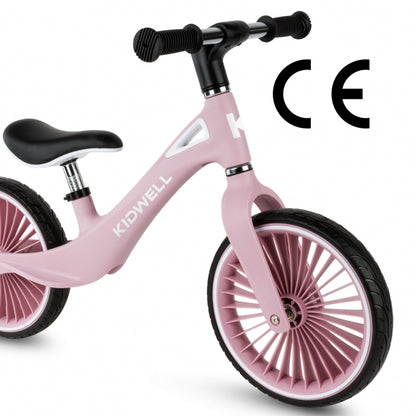 Bicicleta fara pedale, cadru nailon, roti PU, Kidwell NIX - Roz