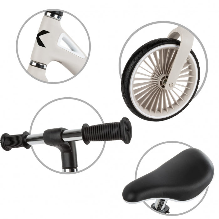 Bicicleta fara pedale, cadru nailon, roti PU, Kidwell NIX - Gri