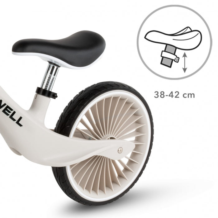 Bicicleta fara pedale, cadru nailon, roti PU, Kidwell NIX - Gri