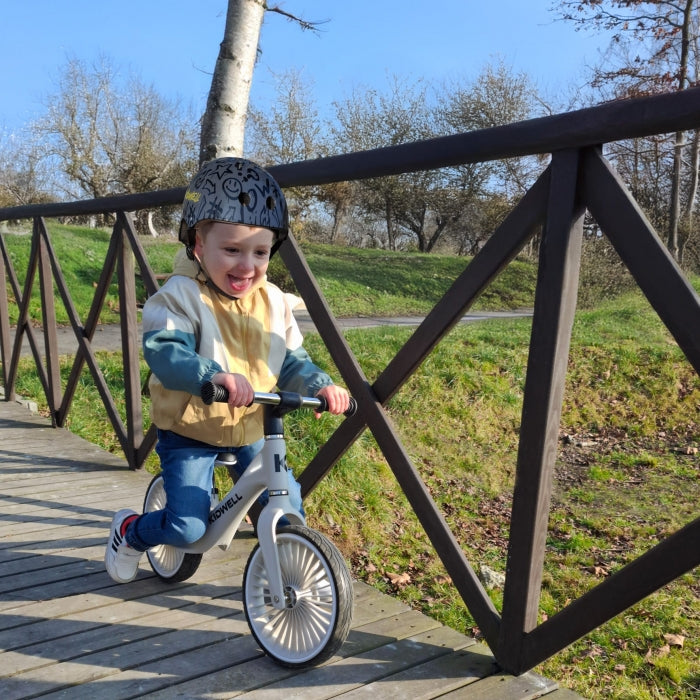 Bicicleta fara pedale, cadru nailon, roti PU, Kidwell NIX - Gri