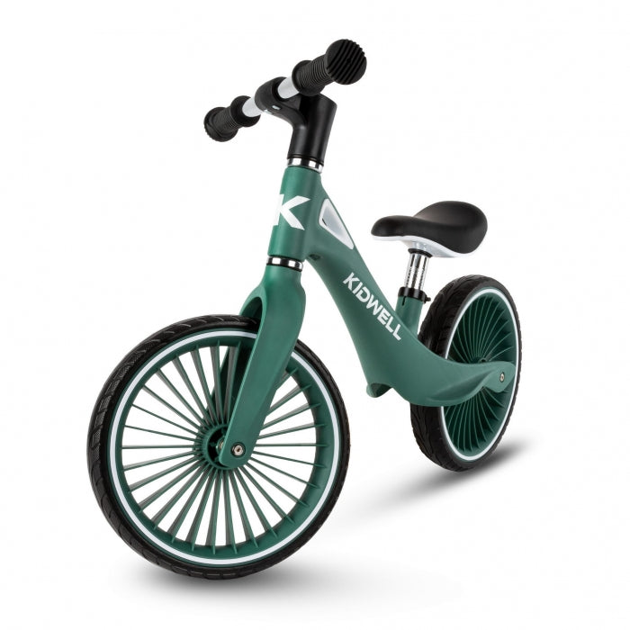 Bicicleta fara pedale, cadru nailon, roti PU, Kidwell NIX - Verde