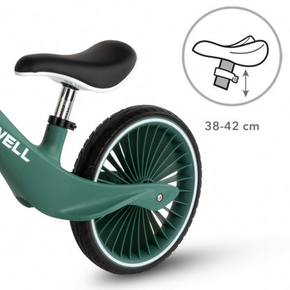 Bicicleta fara pedale, cadru nailon, roti PU, Kidwell NIX - Verde