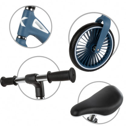 Bicicleta fara pedale, cadru nailon, roti PU, Kidwell NIX - Bleumarin