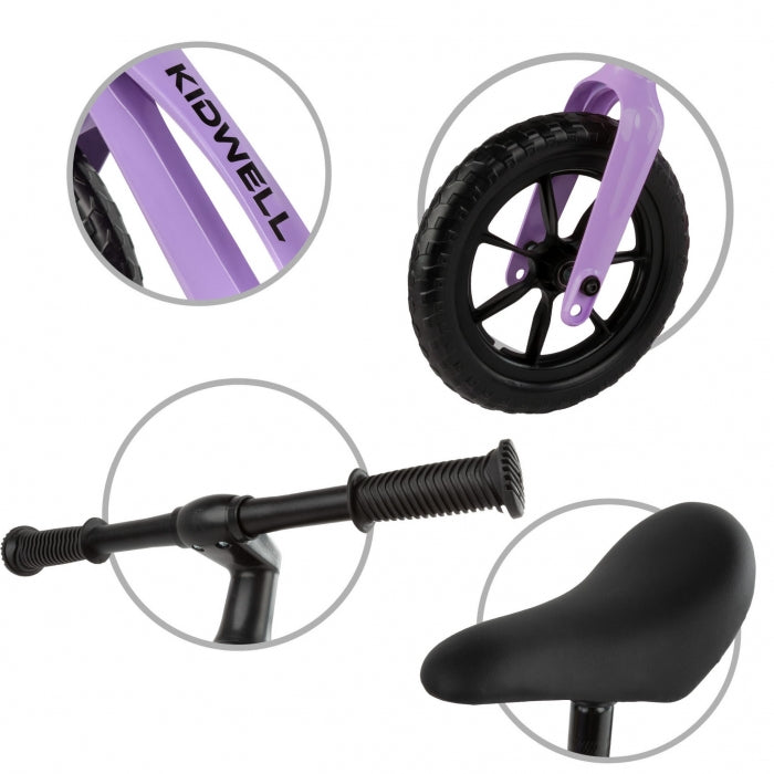 Bicicleta fara pedale, cadru magneziu, roti EVA, Kidwell VITO - Violet