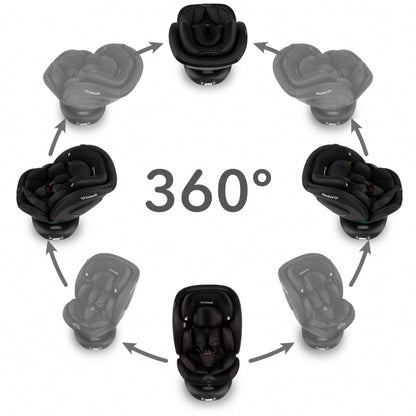 Scaun auto cu ISOFIX Kidwell GoCar, grupa 40-135 cm, i-Size, omologare R129 - Negru