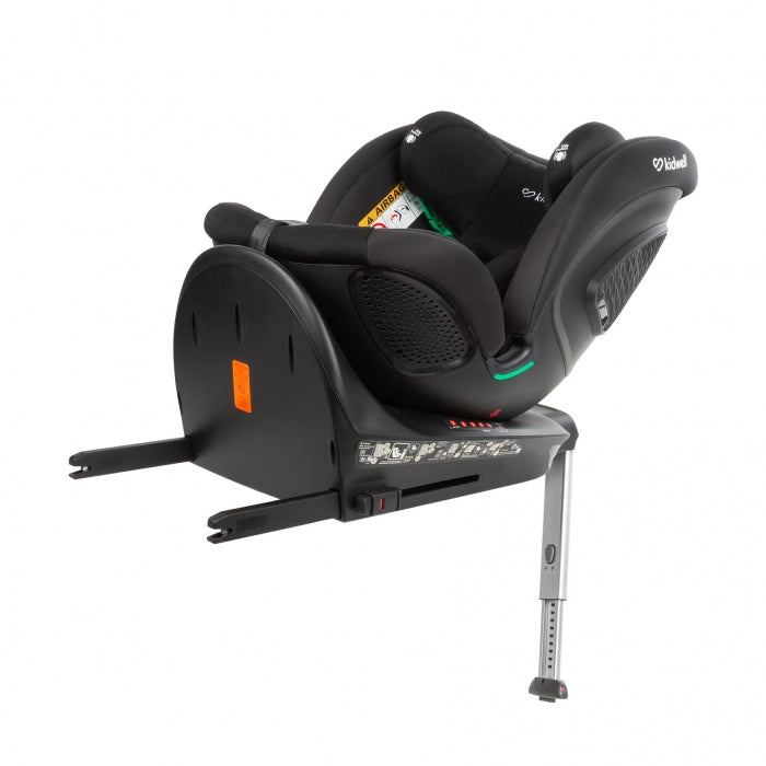 Scaun auto cu ISOFIX Kidwell GoCar, grupa 40-135 cm, i-Size, omologare R129 - Negru-Gri
