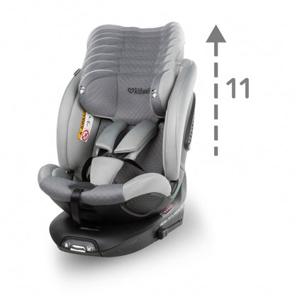 Scaun auto cu ISOFIX Kidwell GoCar, grupa 40-135 cm, i-Size, omologare R129 - Gri