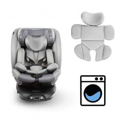 Scaun auto cu ISOFIX Kidwell GoCar, grupa 40-135 cm, i-Size, omologare R129 - Gri