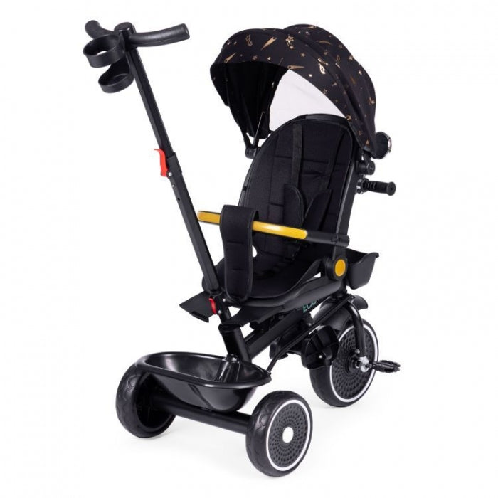 Tricicleta pentru copii, scaun rotativ 360°, roti din spuma EVA, Ecotoys WQL-186 - Negru
