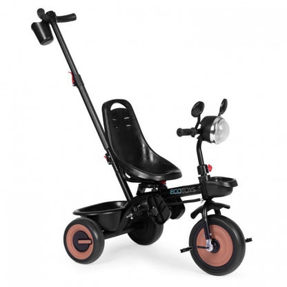 Tricicleta 3 in 1 pentru copii, scaun rotativ 360°, roti din spuma EVA, Ecotoys WQL-066-51 - Bej - Resigilat
