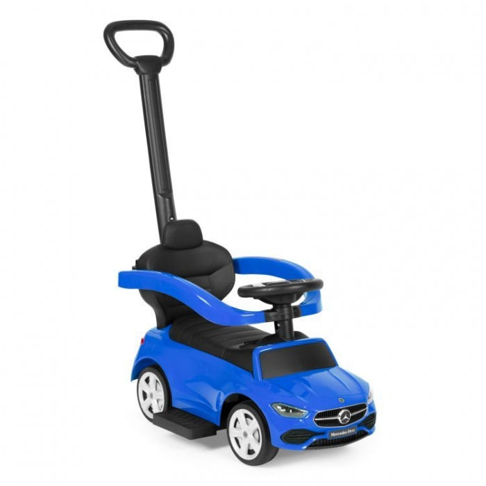 Masinuta de impins cu maner Mercedes C Class Ecotoys 668 - Albastru