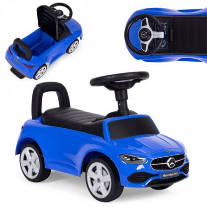 Masinuta de impins cu maner Mercedes C Class Ecotoys 667 - Albastru