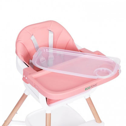Scaun de masa 2 in 1 Ecotoys HC508 - Roz