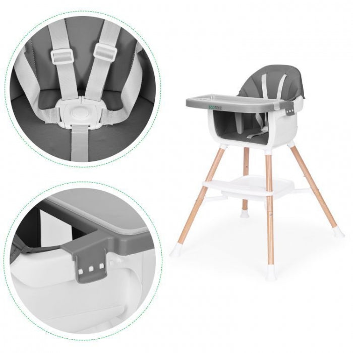 Scaun de masa 2 in 1 Ecotoys HC508 - Gri