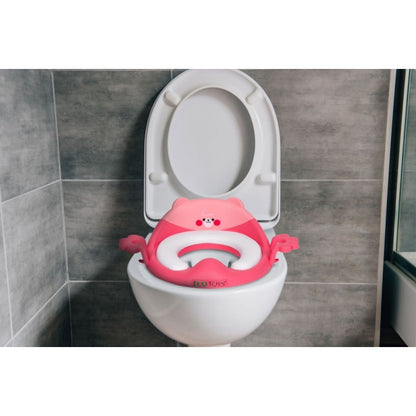 Reductor toaleta cu manere pentru copii Ecotoys PP104 - Roz