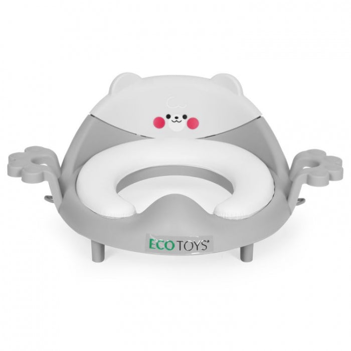 Reductor toaleta cu manere pentru copii Ecotoys PP104 - Gri