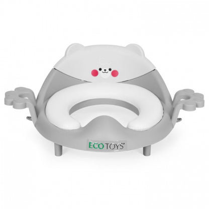 Reductor toaleta cu manere pentru copii Ecotoys PP104 - Gri