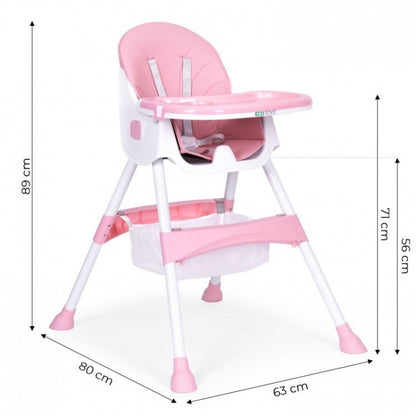 Scaun de masa pentru copii Ecotoys HC521 - Roz