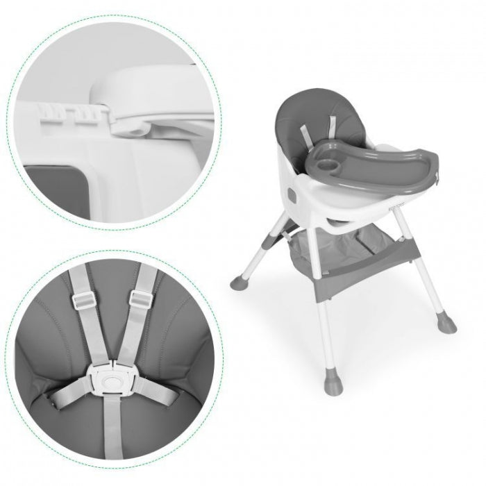 Scaun de masa pentru copii Ecotoys HC521 - Gri