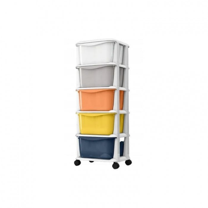 Raft cu 5 compartimente pentru depozitarea diverselor obiecte ModernHome PO08 - Multicolor